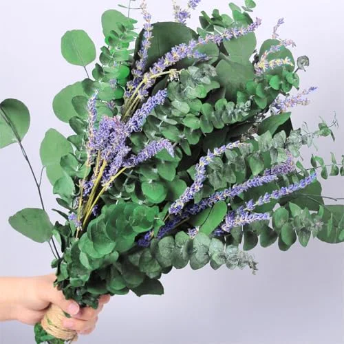 Dried Eucalyptus Stems & Lavender Flowers for Shower & Decor