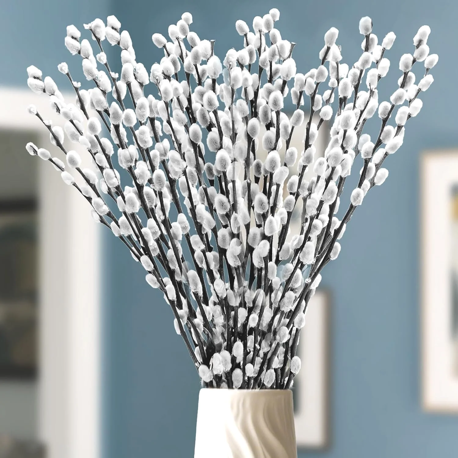 Real Willow Branches Natural White Snow Willow